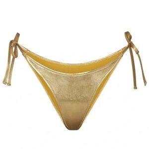 Skims Metallic Swim Dipped Tie Bottoms